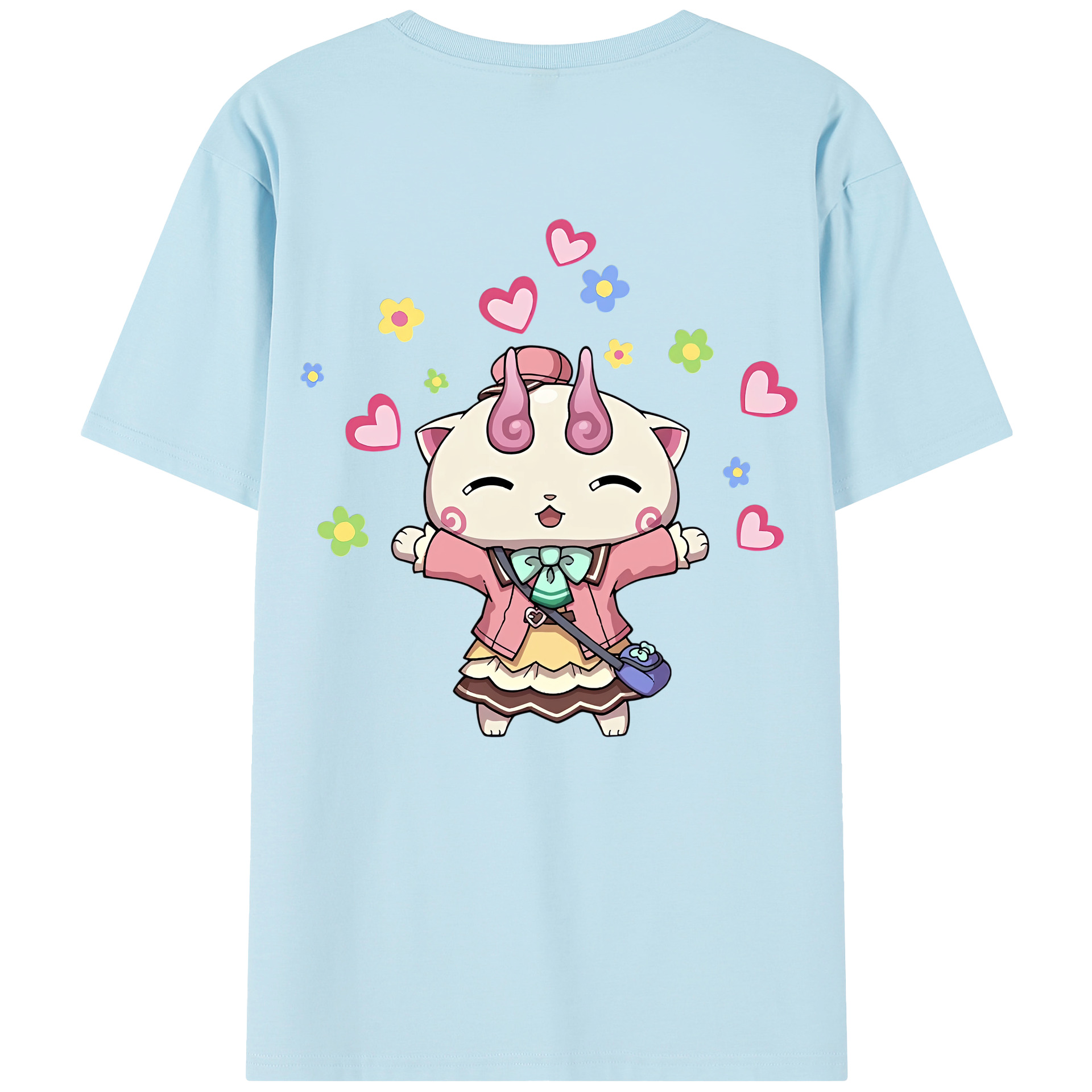 （画像用） 妖怪ウォッチ Yo-kai Watch 綿100％半袖Tシャツ（背面プリント）